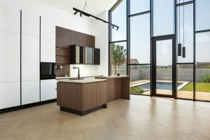 Bucatarie minimalista moderna KUXA studio
