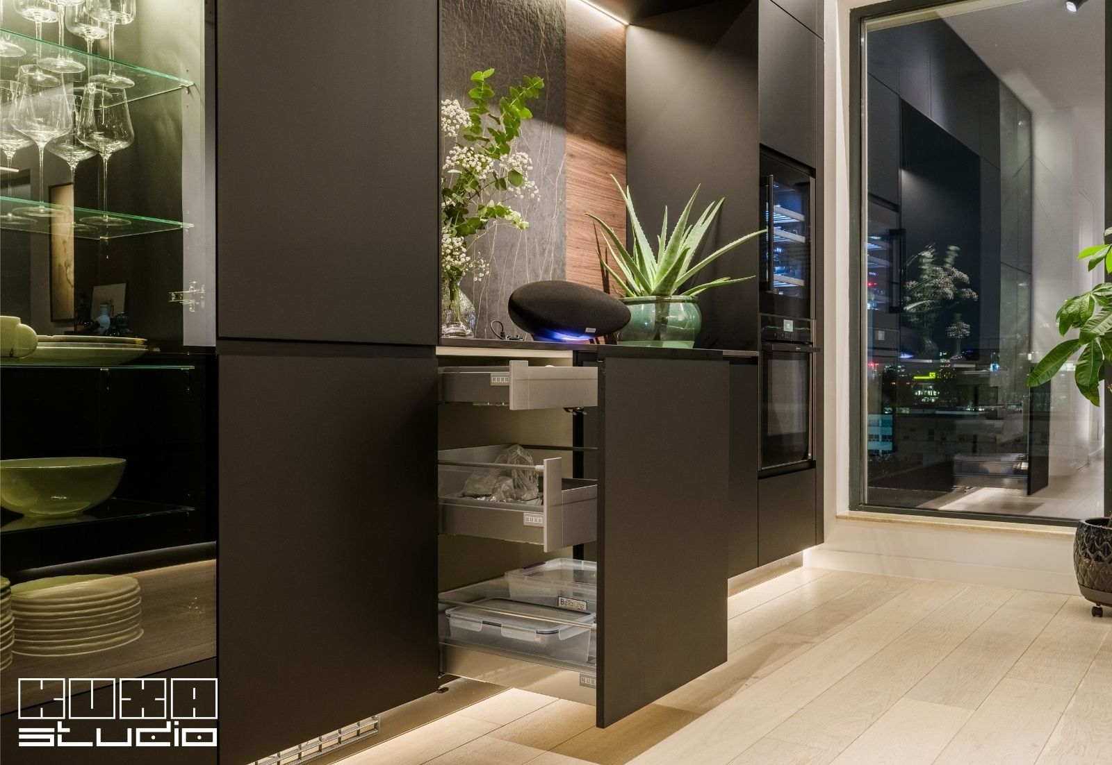 Corp depozitare cu sertare interioare, pentru bucatarie