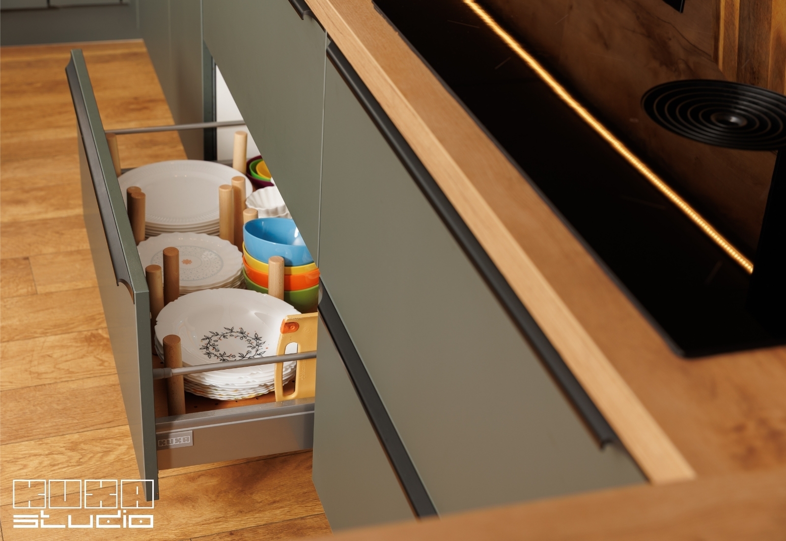 sertar cu organiizator vesela